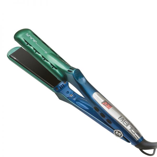 Plancha alisadora She by SOCAP Black Titanium 28 verde y azul