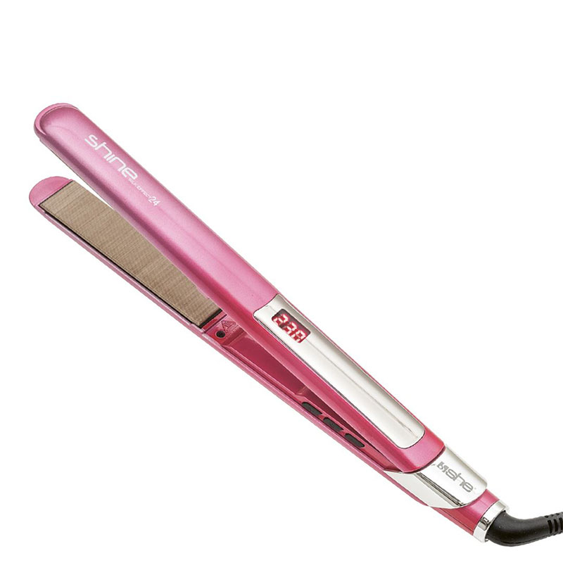 Plancha Pelo Alisadora rosa metalico De Goma Soleil Profesional