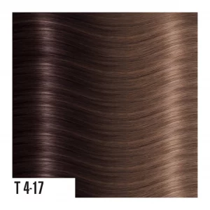 Color de las extensiones de pelo californianos T4.17 Castaño/Rubio Medio