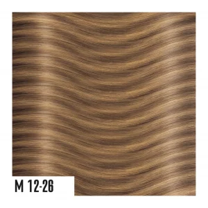 Color de las extensiones de pelo mechado M12.26 Rubio Claro Dorado/Rubio Miel