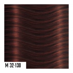 Color de las extensiones de pelo mechado M32.130 Castaño Caoba/Rubio Claro Rojo Cobre