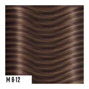 Color de las extensiones de pelo mechado M6.12 Castaño Claro/Rubio Claro
