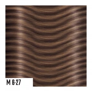Color de las extensiones de pelo mechado M6.27 Castaño Claro/Rubio Dorado Medio