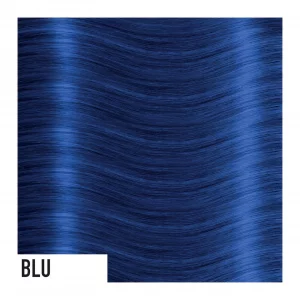 Color de extensiones de pelo en color azul