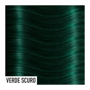 Color de extensiones de pelo en color verde oscuro (verde botella)